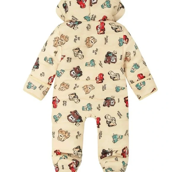 Disney Pixar Cars Character Baby Hooded Puffer Pram Suit, Sizes 6-9 Months - Picture 3 of 6